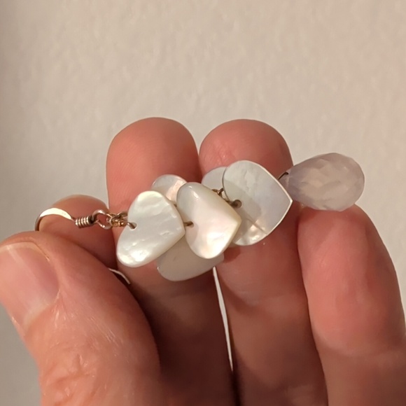 Sterling Silver Gemstone Dangle Earrings - Picture 2 of 3